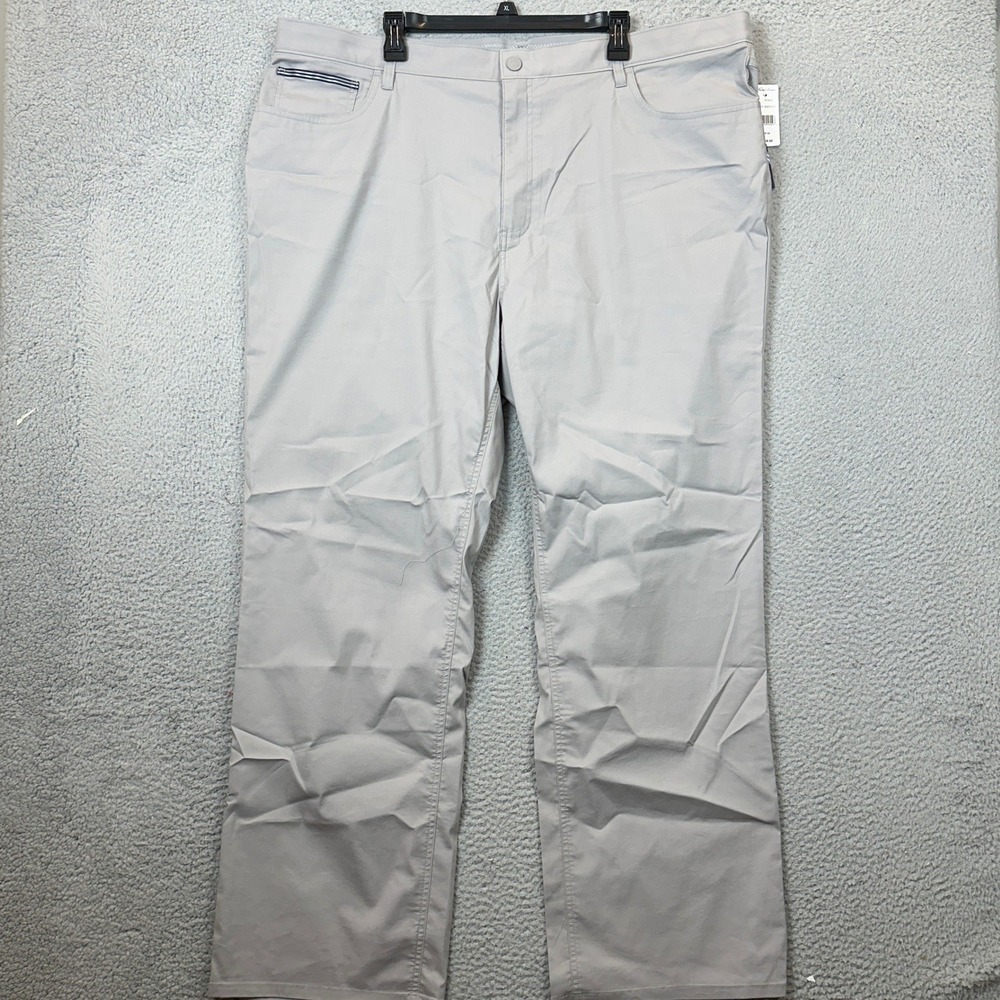 NEW Brooks Brothers Pants Mens 46X32 Performance Series Grey Stretch 5-Pocket